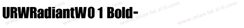 URWRadiantW01 Bold字体转换